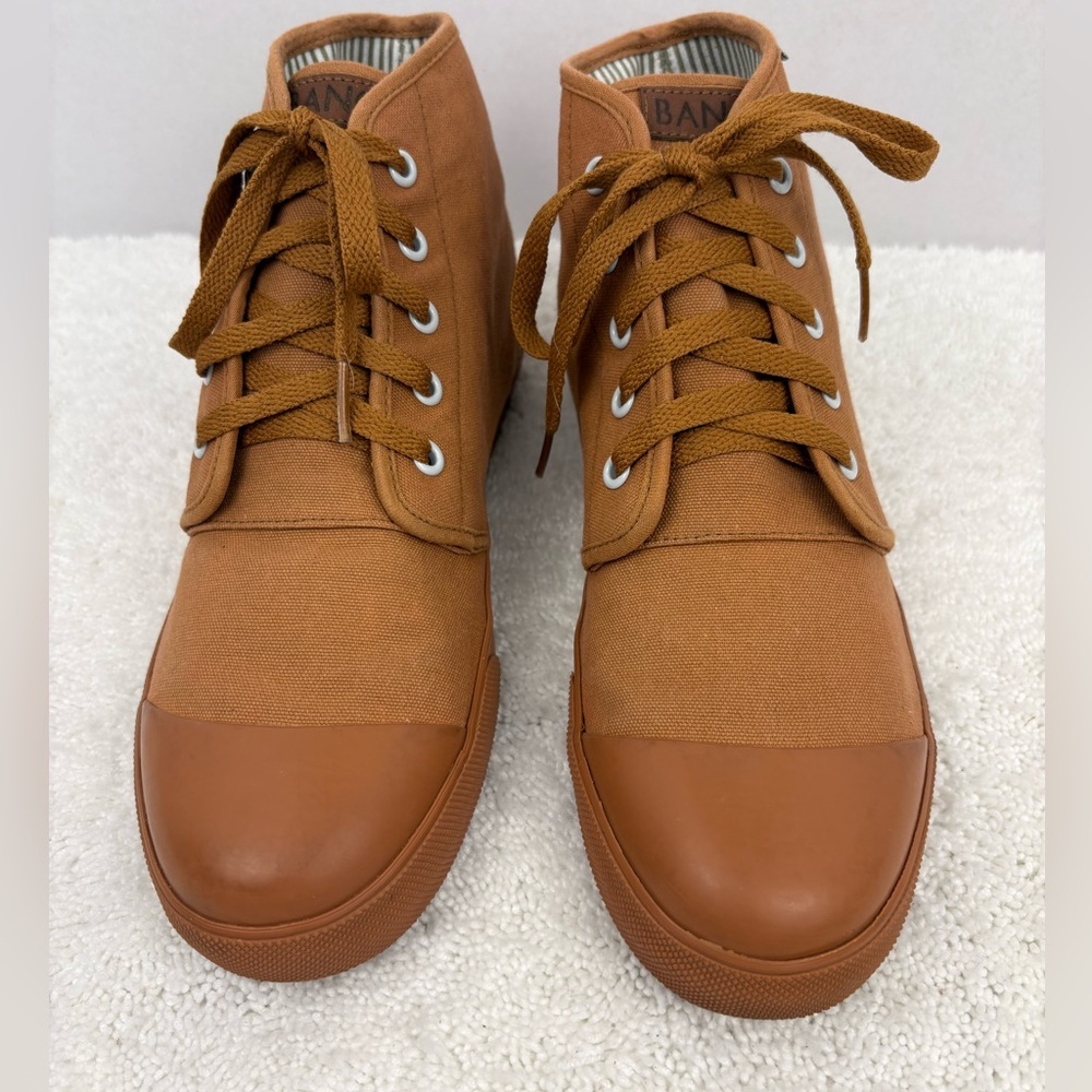 BANGS Sahara Sand Floral High Top Sneakers-Unisex Fit-Sizes: 7(M) 8.5(W)